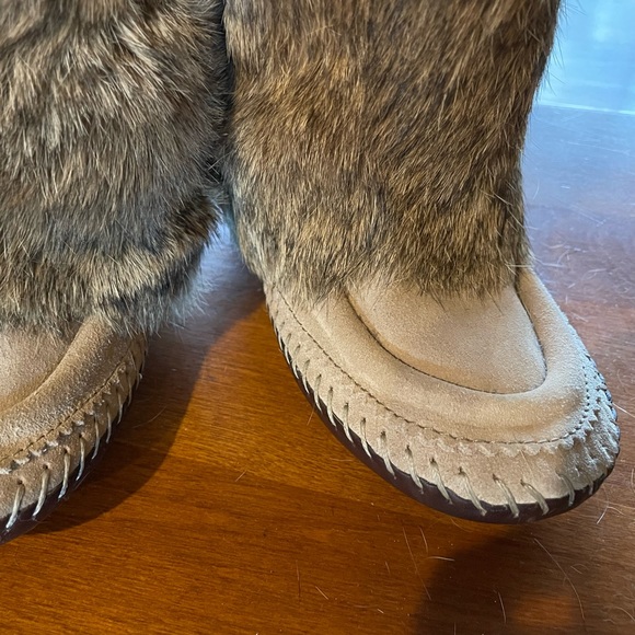 AUTHENTIC Tory Burch Rabbit Fur Boots-New, never worn - Picture 5 of 11